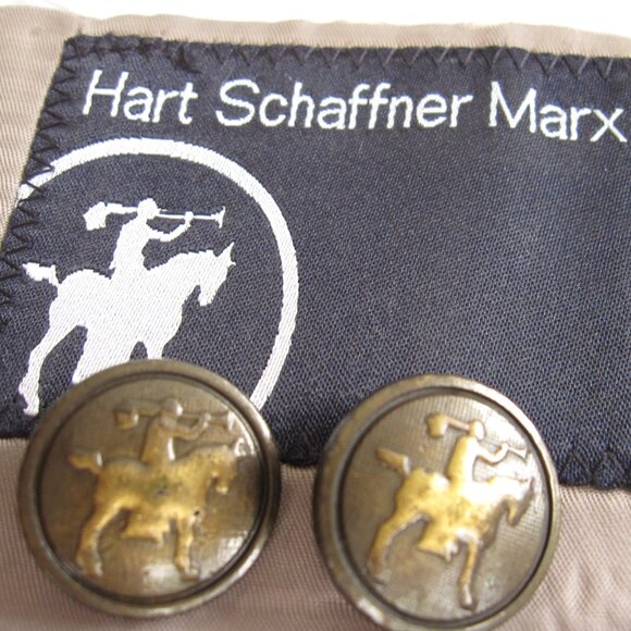 Hart Schaffner & Marx Blazer Replacement Bronze 10 Button Set Knight on Horse - Picture 1 of 8